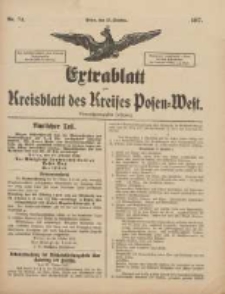 Extrablatt zum Kreisblatt des Kreises Posen-West 1917.10.27 Jg.29 Nr74