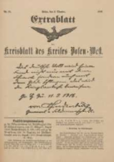 Extrablatt des Kreisblatt des Kreises Posen-West 1916.10.02 Jg.28 Nr51