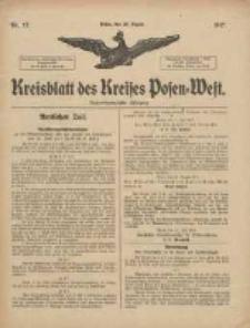 Kreisblatt des Kreises Posen-West 1917.08.29 Jg.29 Nr57