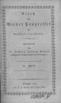 Acten des Wiener Congresses in den Jahren 1814 und 1815. H.11