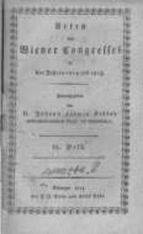 Acten des Wiener Congresses in den Jahren 1814 und 1815. H.15