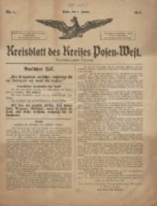 Kreisblatt des Kreises Posen-West 1917.01.04 Jg.29 Nr1