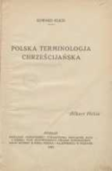 Polska terminologja chrześcijańska