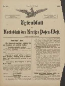Extrablatt zum Kreisblatt des Kreises Posen-West 1916.08.19 Jg.28 Nr43