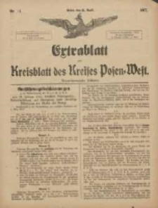 Extrablatt des Kreisblatt des Kreises Posen-West 1917.04.21 Jg.29 Nr21