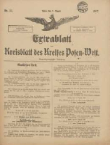 Extrablatt zum Kreisblatt des Kreises Posen-West 1917.08.11 Jg.29 Nr53