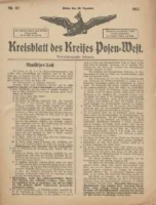Extrablatt zum Kreisblatt des Kreises Posen-West 1917.12.12 Jg.29 Nr87