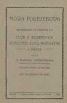 Mowa pogrzebowa wypowiedziana na pogrzebie ś.p. Elizy z Węsierskich Gorzeńskiej-Ostrorożyny z Tarzec