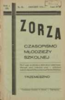 Zorza: czasopismo młodzieży szkolnej 1934 grudzień R.1 Nr3