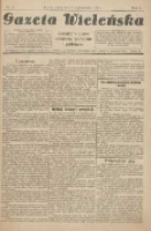 Gazeta Wieleńska: niezależne pismo narodowe, społeczne i polityczne 1925.10.09 R.1 Nr4