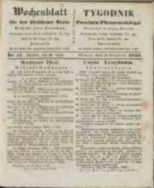 Wochenblatt f&uuml;r den Pleschener Kreis : Tygodnik Powiatu Pleszewskiego 1855.04.28 Nr17