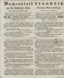 Wochenblatt für den Pleschener Kreis : Tygodnik Powiatu Pleszewskiego 1854.04.05 Nr14