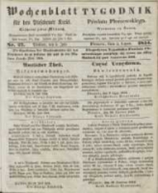 Wochenblatt für den Pleschener Kreis : Tygodnik Powiatu Pleszewskiego 1854.07.05 Nr27