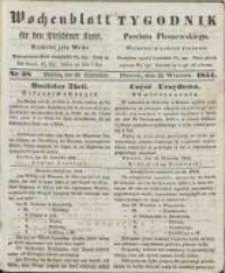 Wochenblatt für den Pleschener Kreis : Tygodnik Powiatu Pleszewskiego 1854.09.23 Nr38
