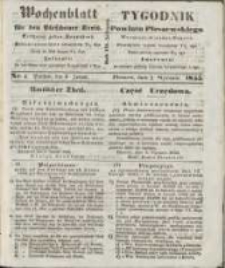 Wochenblatt f&uuml;r den Pleschener Kreis : Tygodnik Powiatu Pleszewskiego 1855.01.05 Nr1