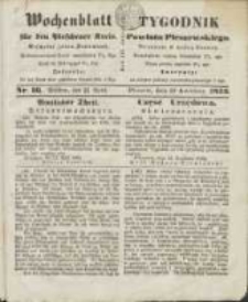 Wochenblatt f&uuml;r den Pleschener Kreis : Tygodnik Powiatu Pleszewskiego 1855.04.21 Nr16