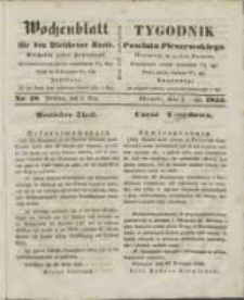 Wochenblatt f&uuml;r den Pleschener Kreis : Tygodnik Powiatu Pleszewskiego 1855.05.05 Nr18
