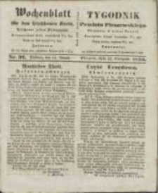 Wochenblatt f&uuml;r den Pleschener Kreis : Tygodnik Powiatu Pleszewskiego 1855.08.11 Nr32
