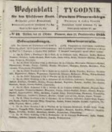 Wochenblatt f&uuml;r den Pleschener Kreis : Tygodnik Powiatu Pleszewskiego 1855.10.13 Nr41