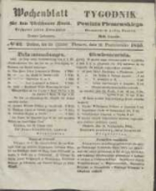 Wochenblatt für den Pleschener Kreis : Tygodnik Powiatu Pleszewskiego 1855.10.20 Nr42