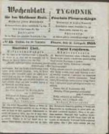 Wochenblatt f&uuml;r den Pleschener Kreis : Tygodnik Powiatu Pleszewskiego 1855.11.10 Nr45