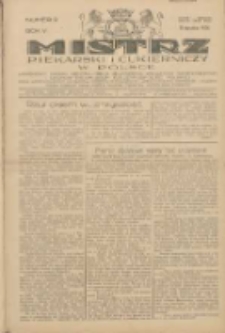 Mistrz Piekarski i Cukierniczy w Polsce: urzędowy organ Centralnego Zrzeszenia związków wojewódzkich i Cechów Piekarskich Rzeczypospolitej Polskiej oraz wojewódzkich Związków Cechów Piekarskich Wielkopolski, Pomorza i Śląska; Tygodnik poświęcony obronie interesów piekarstwa, cukiernictwa i wszelkich branż pokrewnych 1930.01.11 R.5 Nr2