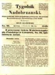 Tygodnik Nadobrzański: organ polityczny dobru pospolitemu poświęcony dla powiatu kościańskiego, śremskiego i ich okolic.1849.05.20.No.26