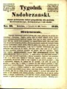 Tygodnik Nadobrzański: organ polityczny dobru pospolitemu poświęcony dla powiatu kościańskiego, śremskiego i ich okolic.1849.06.28.No.36