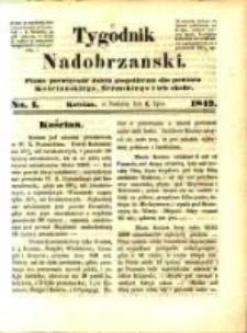 Tygodnik Nadobrzański: organ polityczny dobru pospolitemu poświęcony dla powiatu kościańskiego, śremskiego i ich okolic.1849.07.01.No.1