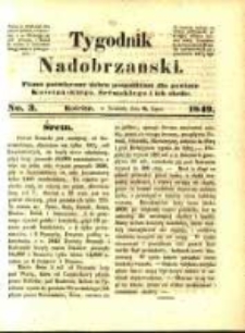 Tygodnik Nadobrzański: organ polityczny dobru pospolitemu poświęcony dla powiatu kościańskiego, śremskiego i ich okolic.1849.07.08.No.1
