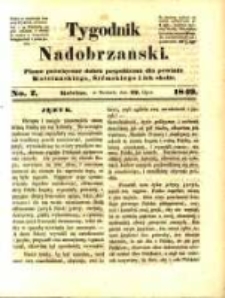 Tygodnik Nadobrzański: organ polityczny dobru pospolitemu poświęcony dla powiatu kościańskiego, śremskiego i ich okolic.1849.07.22.No.7