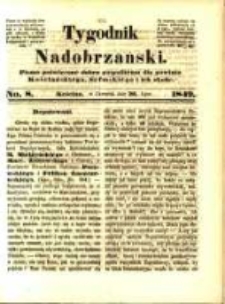 Tygodnik Nadobrzański: organ polityczny dobru pospolitemu poświęcony dla powiatu kościańskiego, śremskiego i ich okolic.1849.07.26.No.8