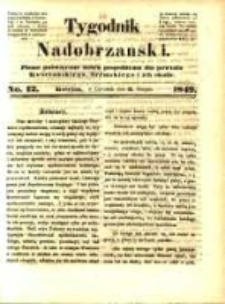 Tygodnik Nadobrzański: organ polityczny dobru pospolitemu poświęcony dla powiatu kościańskiego, śremskiego i ich okolic.1849.08.09.No.12
