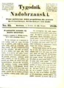 Tygodnik Nadobrzański: organ polityczny dobru pospolitemu poświęcony dla powiatu kościańskiego, śremskiego i ich okolic.1849.08.17.No.15