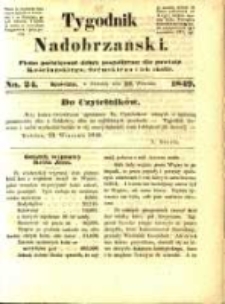 Tygodnik Nadobrzański: organ polityczny dobru pospolitemu poświęcony dla powiatu kościańskiego, śremskiego i ich okolic.1849.09.22.No.24