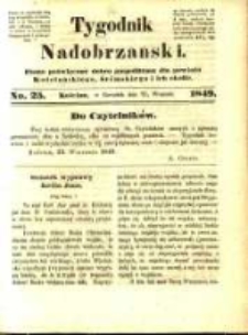 Tygodnik Nadobrzański: organ polityczny dobru pospolitemu poświęcony dla powiatu kościańskiego, śremskiego i ich okolic.1849.09.27.No.25