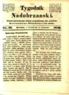 Tygodnik Nadobrzański: organ polityczny dobru pospolitemu poświęcony dla powiatu kościańskiego, śremskiego i ich okolic.1849.10.11.No.29