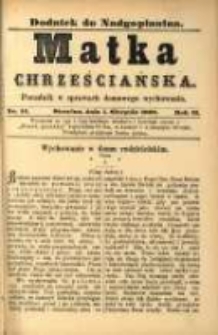 Matka Chrześciańska: poradnik w sprawach domowego wychowania: dodatek do "Nadgoplanina".1888.08.01.No.14