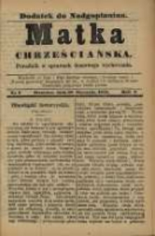 Matka Chrześciańska: poradnik w sprawach domowego wychowania: dodatek do "Nadgoplanina".1891.01.30.No.2