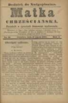 Matka Chrześciańska: poradnik w sprawach domowego wychowania: dodatek do "Nadgoplanina".1891.07.15.No.13