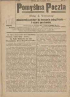Pomyślna Poczta: (wstęp do wzmożenia): miesięcznik narodowy ku tworzeniu potęgi Polski i rękami pocztarzów 1920.12.01 R.3 L.15