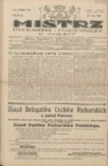 Mistrz Piekarski i Cukierniczy w Polsce: urzędowy organ Centralnego Zrzeszenia związków wojewódzkich i Cechów Piekarskich Rzeczypospolitej Polskiej oraz wojewódzkich Związków Cechów Piekarskich Wielkopolski, Pomorza i Śląska; Tygodnik poświęcony obronie interesów piekarstwa, cukiernictwa i wszelkich branż pokrewnych 1928.05.27 R.3 Nr22