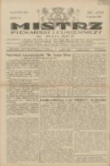 Mistrz Piekarski i Cukierniczy w Polsce: urzędowy organ Centralnego Zrzeszenia związków wojewódzkich i Cechów Piekarskich Rzeczypospolitej Polskiej oraz wojewódzkich Związków Cechów Piekarskich Wielkopolski, Pomorza i Śląska; Tygodnik poświęcony obronie interesów piekarstwa, cukiernictwa i wszelkich branż pokrewnych 1929.12.08 R.4 Nr50