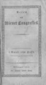 Acten des Wiener Congresses in den Jahren 1814 und 1815. H.2