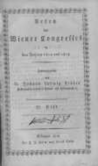 Acten des Wiener Congresses in den Jahren 1814 und 1815. H.17