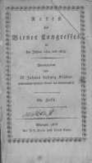 Acten des Wiener Congresses in den Jahren 1814 und 1815. H.22