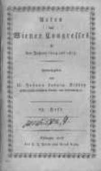 Acten des Wiener Congresses in den Jahren 1814 und 1815. H.23