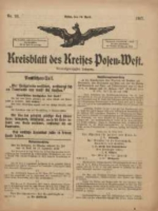Kreisblatt des Kreises Posen-West 1917.04.19 Jg.29 Nr20