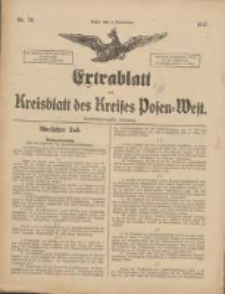 Extrablatt zum Kreisblatt des Kreises Posen-West 1917.09.01 Jg.29 Nr58