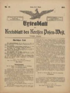 Extrablatt zum Kreisblatt des Kreises Posen-West 1918.04.06 Jg.30 Nr25